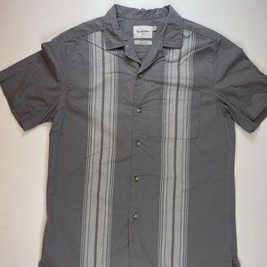 Goodfellow & Co. Button Up Shirt Men's Slim Short Sleeve Gray Cotton Size M
